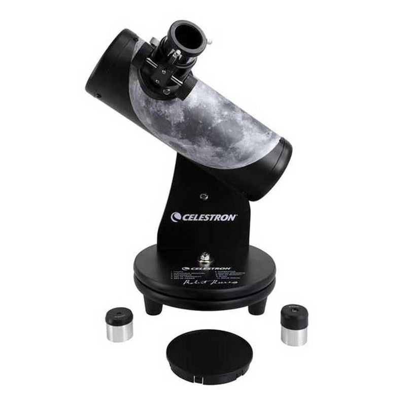Celestron تلسكوب القمر من سلسلة سيلسترون المميزة بواسطة روبرت ريفز، تلسكوب فلكي رائع للقمر، أسود (22016) - Image 1